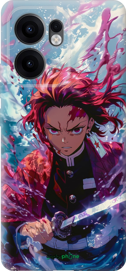 Силиконовый чехол Танджиро Камадо: Клинок рассекающий демонов для Oppo Reno13 F 5G / Reno13 F 4G - 6111u-3955 изображение 