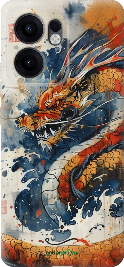 Силиконовый чехол Ярость дракона для Oppo Reno13 F 5G / Reno13 F 4G - 6112u-3955 изображение 