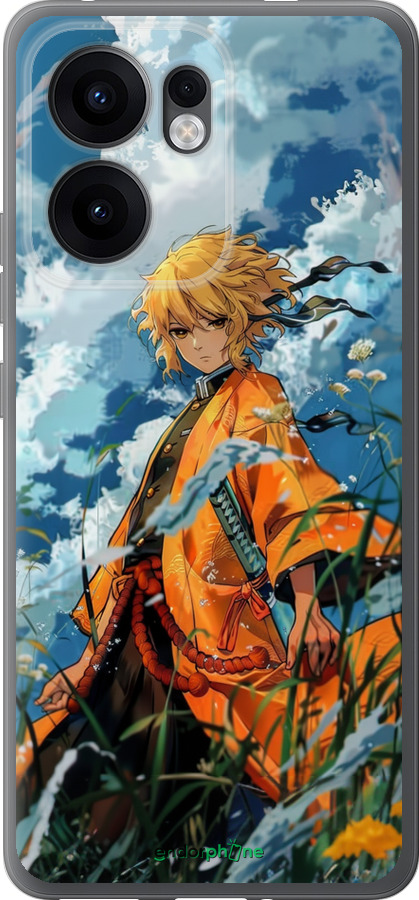 Силиконовый чехол Zenitsu Agatsuma для Oppo Reno13 F 5G / Reno13 F 4G - 6117u-3955 изображение 