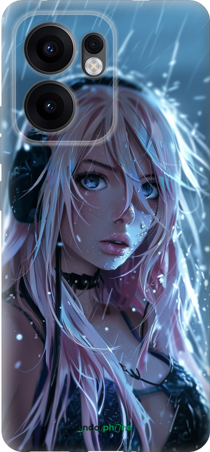 Силиконовый чехол Неоновый дождь для Oppo Reno13 F 5G / Reno13 F 4G - 6119u-3955 изображение 