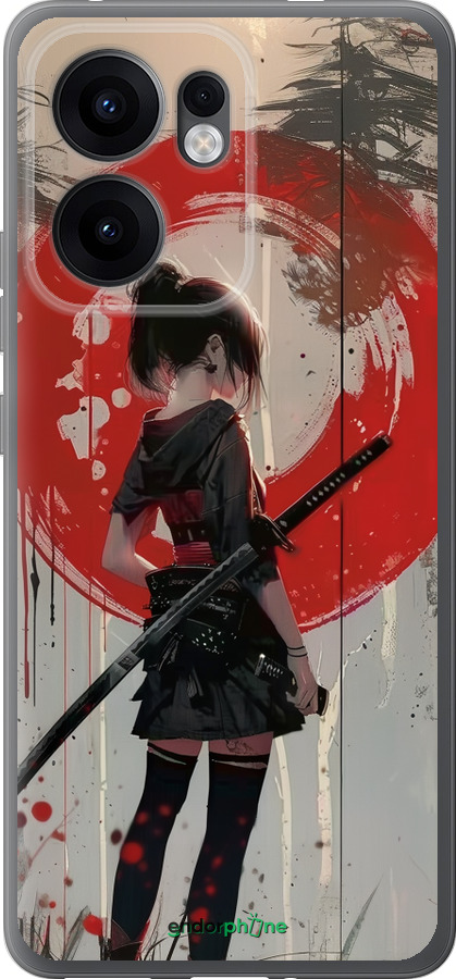 Силиконовый чехол Сумерки воина: Танец с катаной для Oppo Reno13 F 5G / Reno13 F 4G - 6123u-3955 изображение 