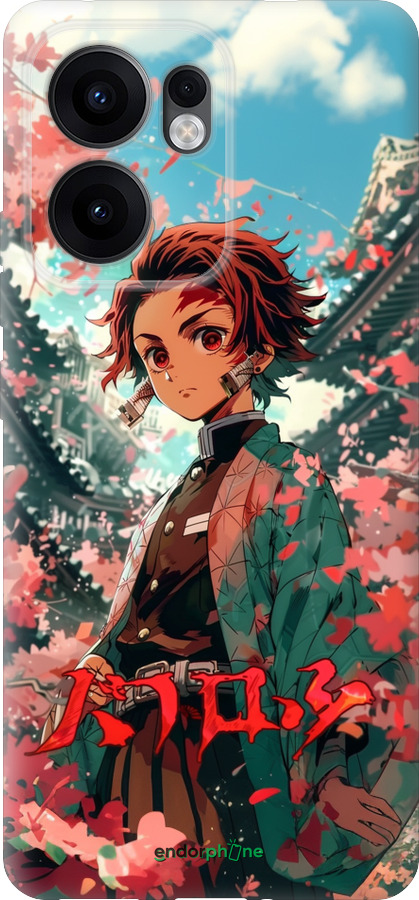 Силиконовый чехол Tanjiro Kamado для Oppo Reno13 F 5G / Reno13 F 4G - 6132u-3955 изображение 