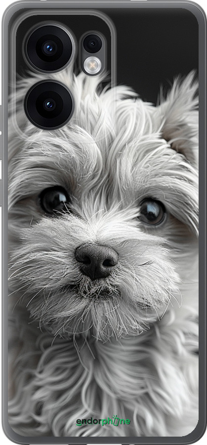 Силиконовый чехол Мальтипу на чорном фоне для Oppo Reno13 F 5G / Reno13 F 4G - 6156u-3955 изображение 