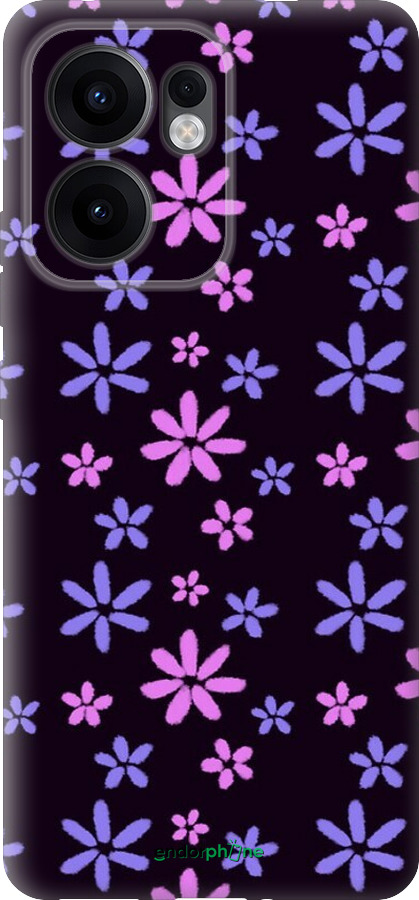 Силіконовий чехол з квітами для Oppo Reno13 F 5G / Reno13 F 4G - 6258u-3955 изображение 