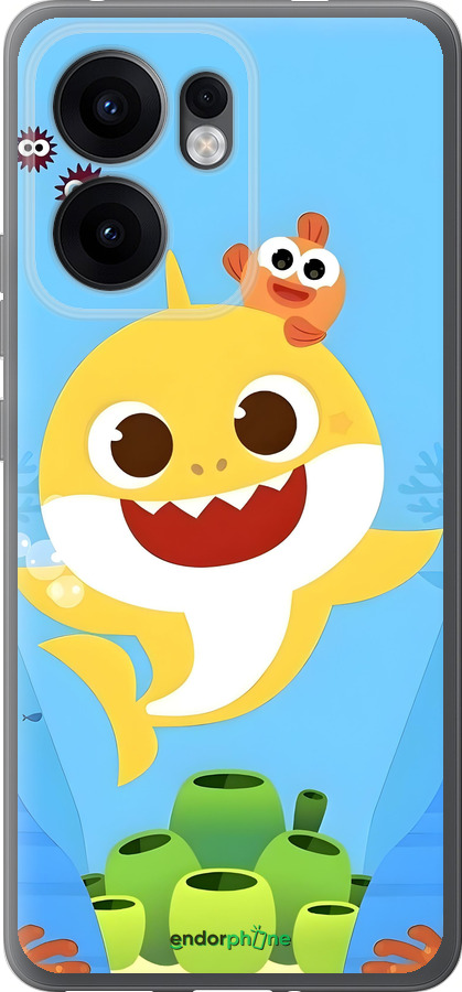 Силиконовый чехол Бейби Шарк для Oppo Reno13 F 5G / Reno13 F 4G - 6303u-3955 изображение 