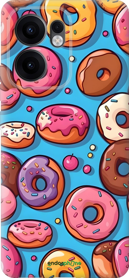 Силиконовый чехол Пончики для Oppo Reno13 F 5G / Reno13 F 4G - 6318u-3955 изображение 