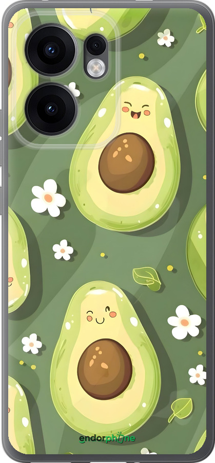 Силиконовый чехол Авокадо для Oppo Reno13 F 5G / Reno13 F 4G - 6380u-3955 изображение 