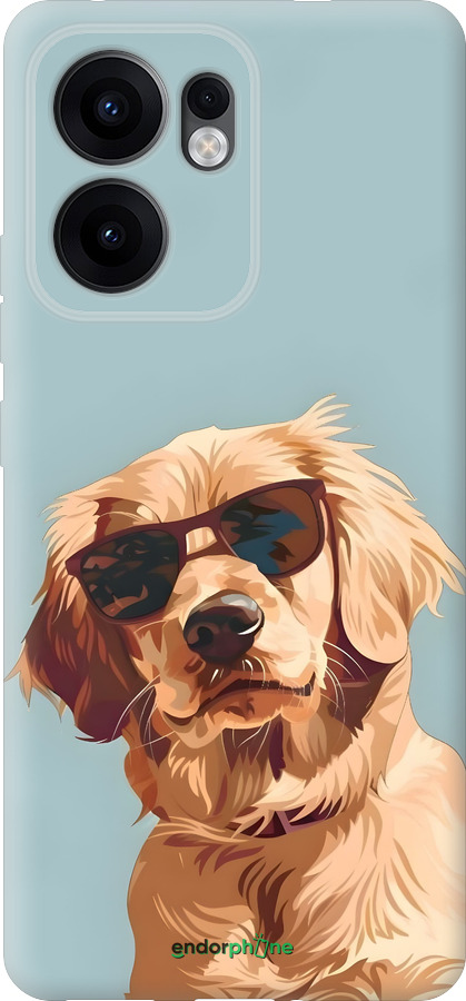 Силиконовый чехол Пес в очках для Oppo Reno13 F 5G / Reno13 F 4G - 6381u-3955 изображение 