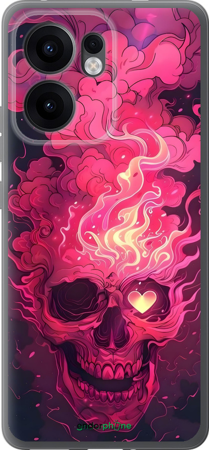 Силиконовый чехол Череп арт для Oppo Reno13 F 5G / Reno13 F 4G - 6385u-3955 изображение 