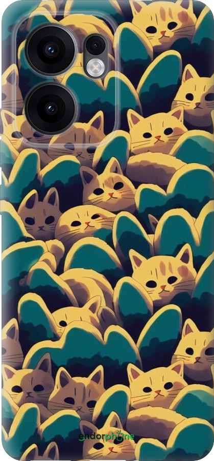 Силіконовий чехол Із зображенням котиків для Oppo Reno13 F 5G / Reno13 F 4G - 6429u-3955 изображение 