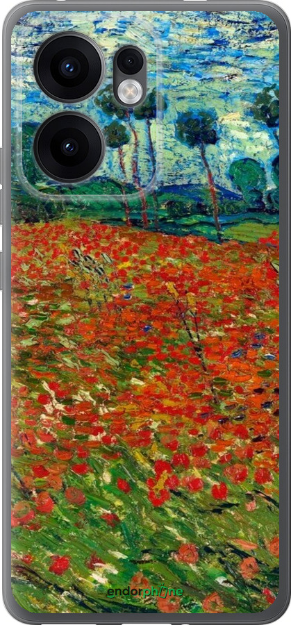 Силиконовый чехол Винсент Ван Гог-Маковое поле для Oppo Reno13 F 5G / Reno13 F 4G - 6466u-3955 изображение 