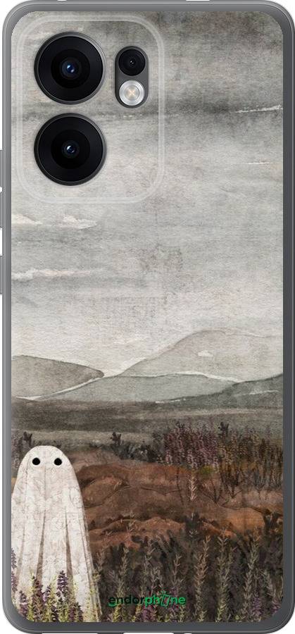 Силіконовий чехол Самотій привид на фоні гір для Oppo Reno13 F 5G / Reno13 F 4G - 6486u-3955 изображение 