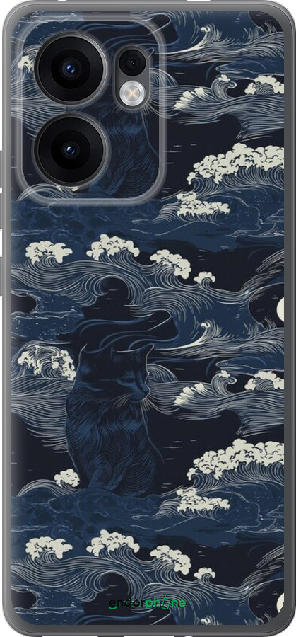 Силіконовий чехол Морська тематика у стилі арт-деко для Oppo Reno13 F 5G / Reno13 F 4G - 6520u-3955 изображение 