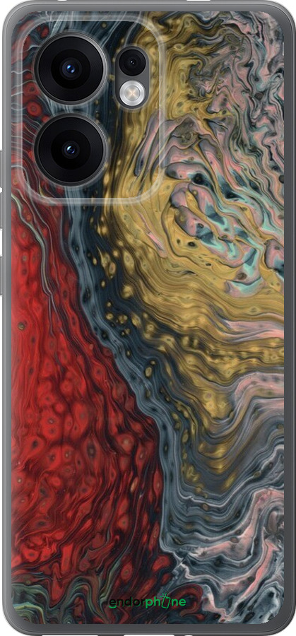 Силиконовый чехол С изображением абстрактной живописи для Oppo Reno13 F 5G / Reno13 F 4G - 6530u-3955 изображение 