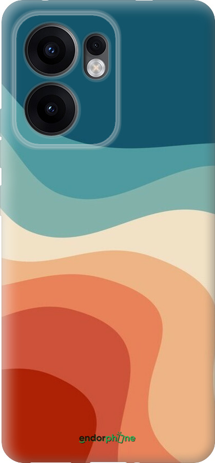 Силиконовый чехол В стиле ретро с волнами для Oppo Reno13 F 5G / Reno13 F 4G - 6531u-3955 изображение 