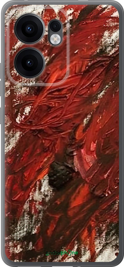 Силиконовый чехол Абстрактная композиция в красных тонах для Oppo Reno13 F 5G / Reno13 F 4G - 6541u-3955 изображение 