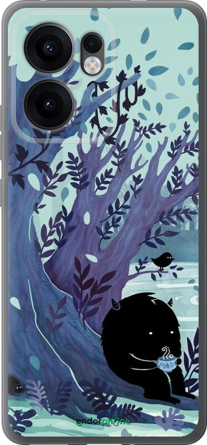 Силіконовий чехол Арт принт Тихе місце чаю для Oppo Reno13 F 5G / Reno13 F 4G - 6544u-3955 изображение 