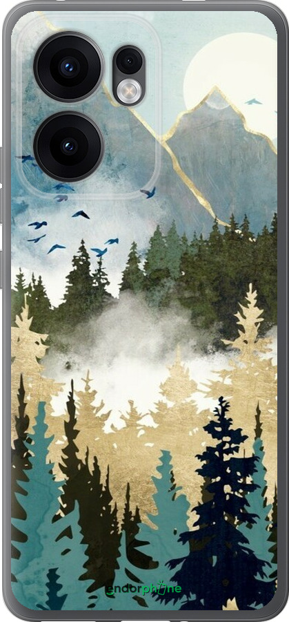 Силиконовый чехол С изображением лесного пейзажа для Oppo Reno13 F 5G / Reno13 F 4G - 6548u-3955 изображение 