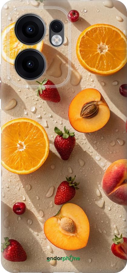 Силиконовый чехол Фрукты 3 для Oppo Reno13 F 5G / Reno13 F 4G - 6703u-3955 изображение 