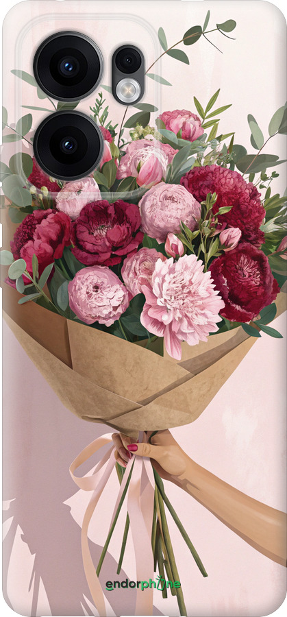 Силиконовый чехол Пионы 1 для Oppo Reno13 F 5G / Reno13 F 4G - 6705u-3955 изображение 