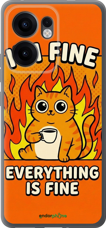 Силиконовый чехол Funny Cat для Oppo Reno13 F 5G / Reno13 F 4G - 6786u-3955 изображение 