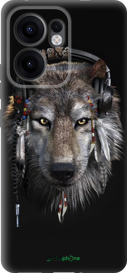 Силиконовый чехол Волк-меломан для Oppo Reno13 F 5G / Reno13 F 4G - 875u-3955 изображение 