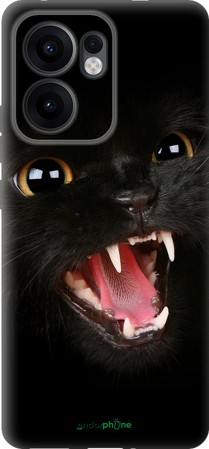 Силиконовый чехол Чёрная кошка для Oppo Reno13 F 5G / Reno13 F 4G - 932u-3955 изображение 