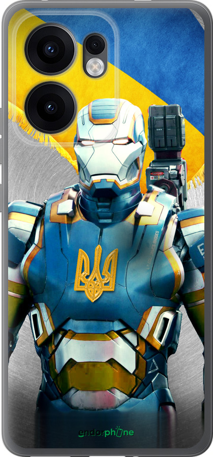 Силиконовый чехол Украинский киборг для Oppo Reno13 F 5G / Reno13 F 4G - 980u-3955 изображение 