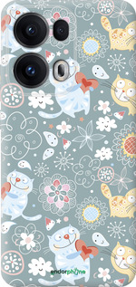 Силиконовый чехол Котята v3 для Oppo Reno13 Pro - 1223u-3943 изображение 