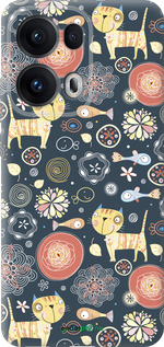 Силиконовый чехол Котята v4 для Oppo Reno13 Pro - 1224u-3943 изображение 