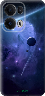 Силиконовый чехол Планеты в синем космосе для Oppo Reno13 Pro - 171u-3943 изображение 