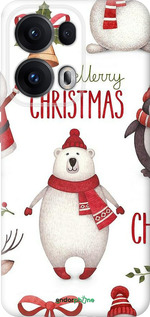 Силиконовый чехол Merry Christmas для Oppo Reno13 Pro - 4106u-3943 изображение 