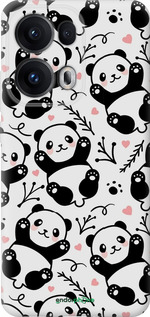 Силиконовый чехол Панды для Oppo Reno13 Pro - 4318u-3943 изображение 