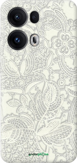 Силиконовый чехол Белое кружево для Oppo Reno13 Pro - 4383u-3943 изображение 