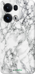 Силиконовый чехол Мрамор белый для Oppo Reno13 Pro - 4480u-3943 изображение 
