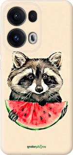 Силіконовий чехол Єнотик з кавуном для Oppo Reno13 Pro - 4605u-3943 изображение 