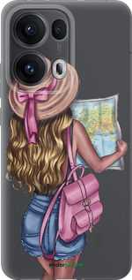 Силиконовый чехол Девушка с картой для Oppo Reno13 Pro - 4704u-3943 изображение 