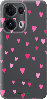Силиконовый чехол Сердечки 2 для Oppo Reno13 Pro - 4763u-3943 изображение 