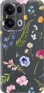 Силиконовый чехол Цветочный фон v2 для Oppo Reno13 Pro - 5472u-3943 изображение 