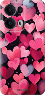 Силиконовый чехол Сердечки 4 для Oppo Reno13 Pro - 5662u-3943 изображение 