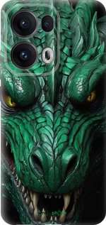 Силиконовый чехол Зелёный дракон v2 для Oppo Reno13 Pro - 5817u-3943 изображение 