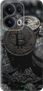 Силіконовий чехол Black Bitcoin для Oppo Reno13 Pro - 6090u-3943 изображение 