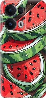 Силіконовий чехол Кавун для Oppo Reno13 Pro - 6315u-3943 изображение 