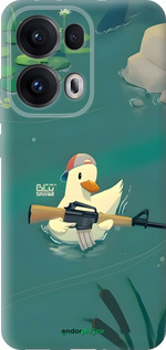 Силіконовий чехол Каченя з автоматом для Oppo Reno13 Pro - 6356u-3943 изображение 