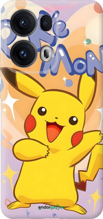 Силиконовый чехол Пикачу для Oppo Reno13 Pro - 6383u-3943 изображение 