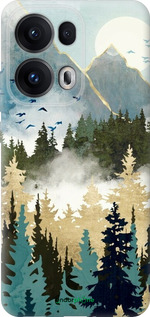 Силиконовый чехол С изображением лесного пейзажа для Oppo Reno13 Pro - 6548u-3943 изображение 
