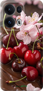 Силиконовый чехол Вишня в шоколаде для Oppo Reno13 Pro - 6698u-3943 изображение 