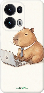 Силіконовий чехол Funny Capybara CEO Working для Oppo Reno13 Pro - 6777u-3943 изображение 