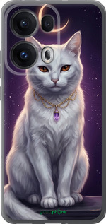 Силиконовый чехол Mystic White Cat Gothic Dark Purple Gold для Oppo Reno13 Pro - 6805u-3943 изображение 