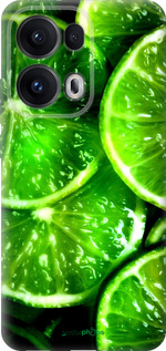 Силіконовий чехол Зелені часточки лимона для Oppo Reno13 Pro - 852u-3943 изображение 